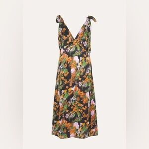 STINE GOYA Naima floral-print TENCEL™-blend satin-crepe midi dress